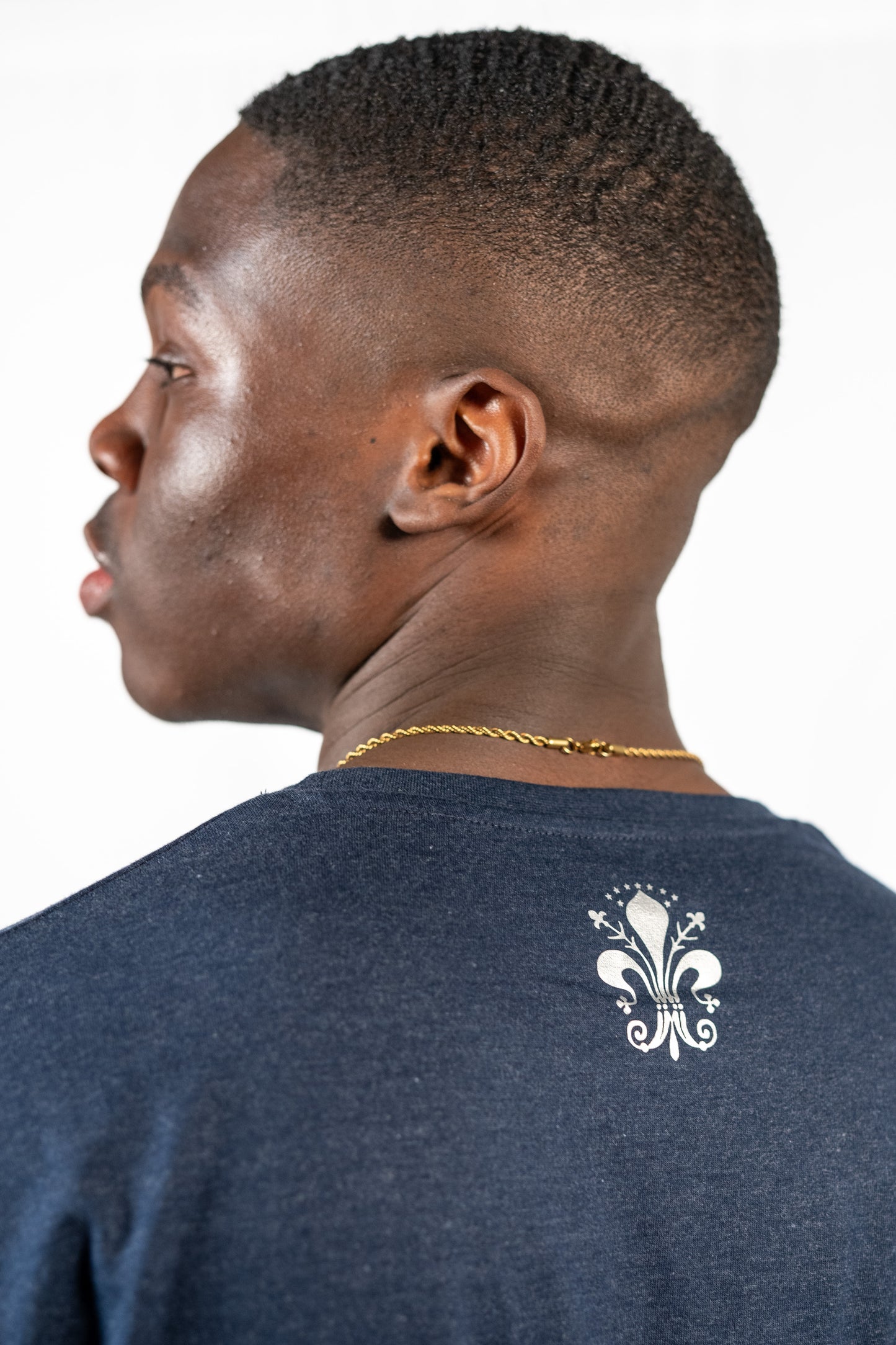 Metallic Logo Tee in Red or Blue