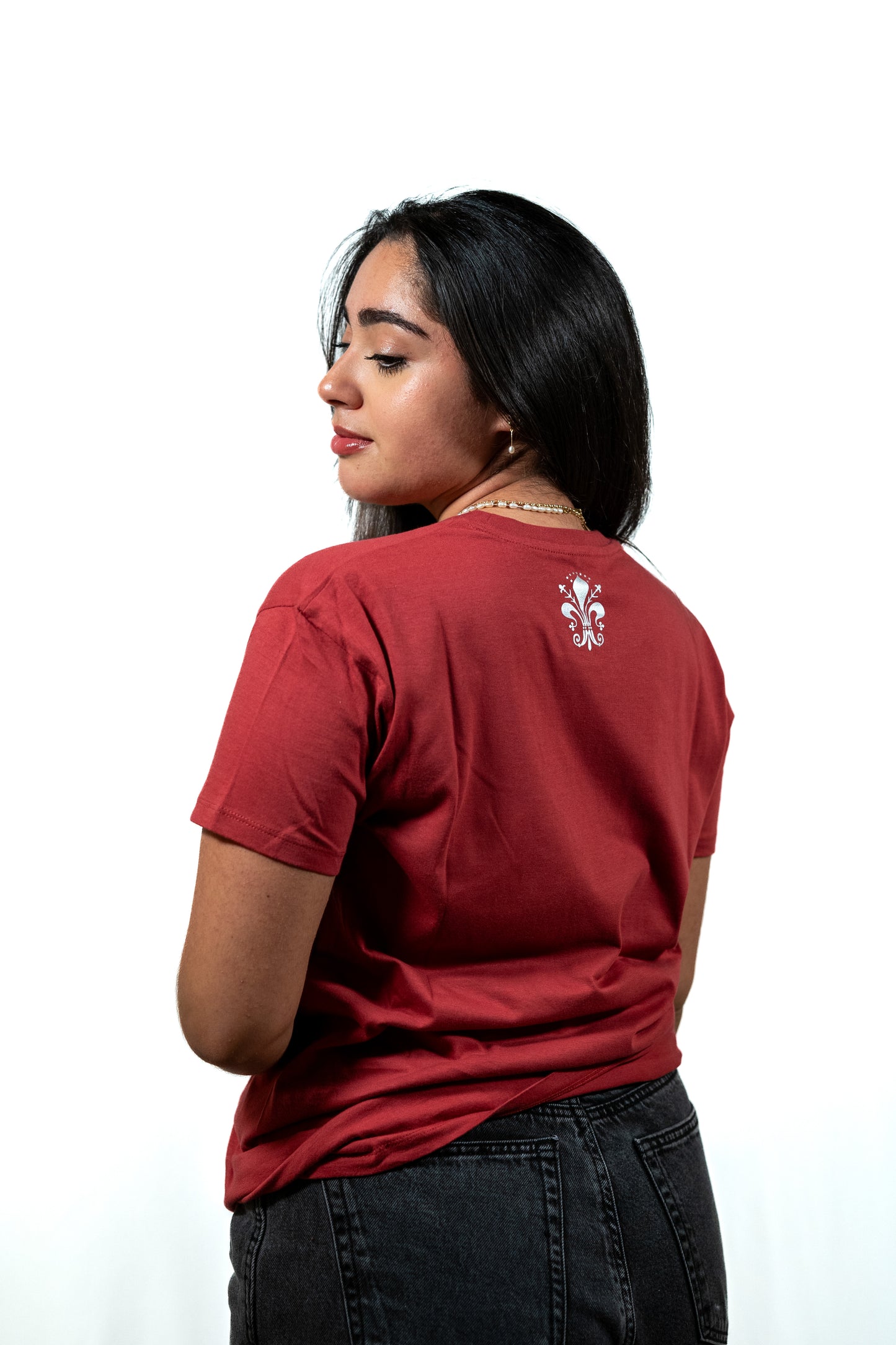 Metallic Logo Tee in Red or Blue