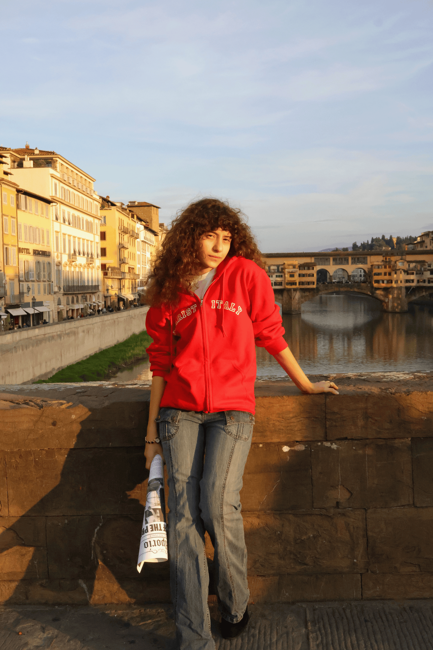 Red Zip Up Sweatshirt