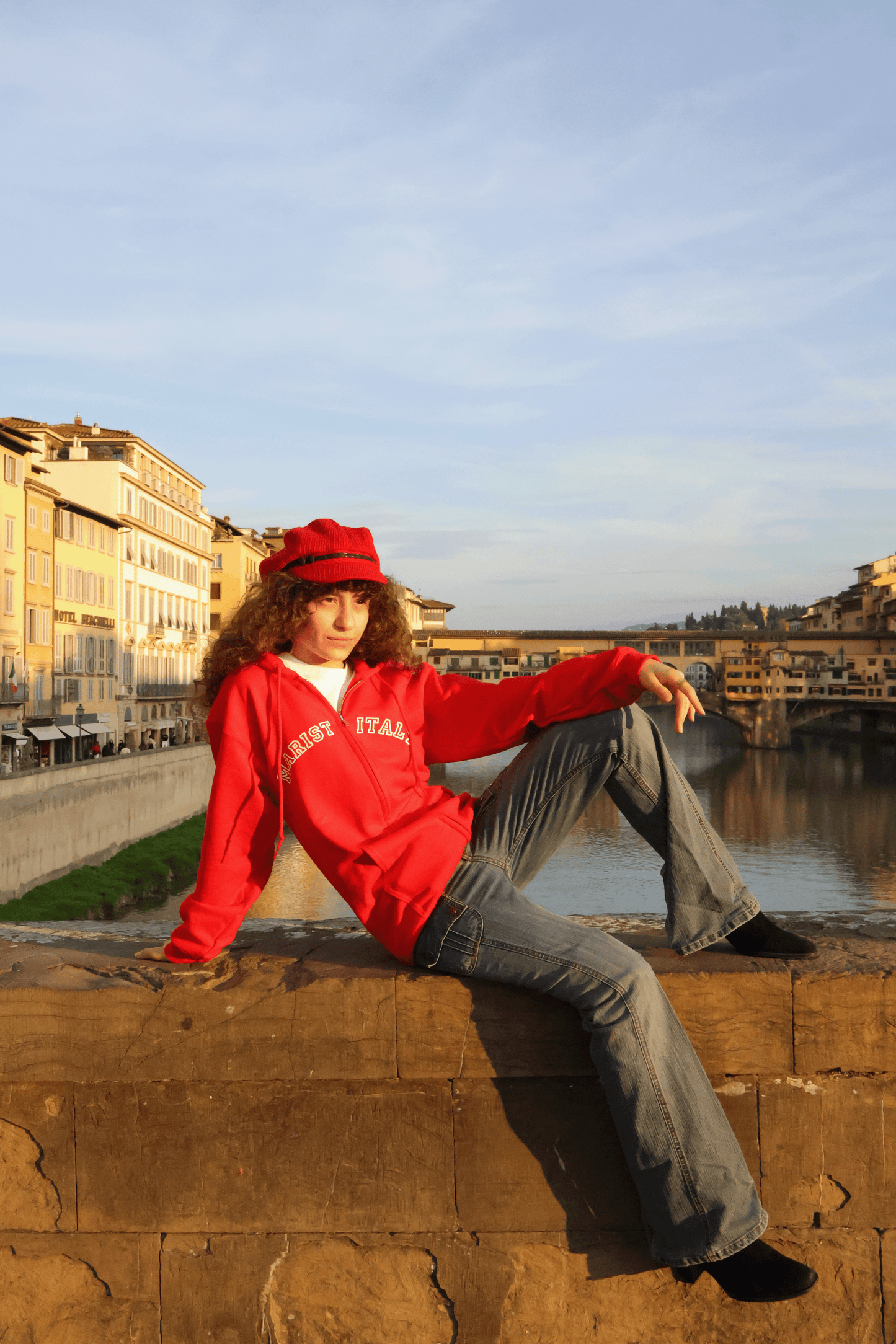 Red Zip Up Sweatshirt